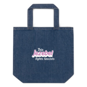 Jezebel Organic denim tote bag