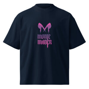 Monte Mader Official Logo on Unisex organic oversized high neck t-shirt
