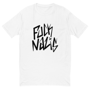 Fuck Nazis Short Sleeve T-shirt (White)