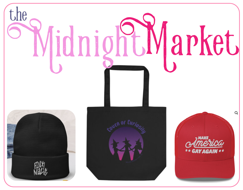 Second version of the Midnight Market button with new merch. 