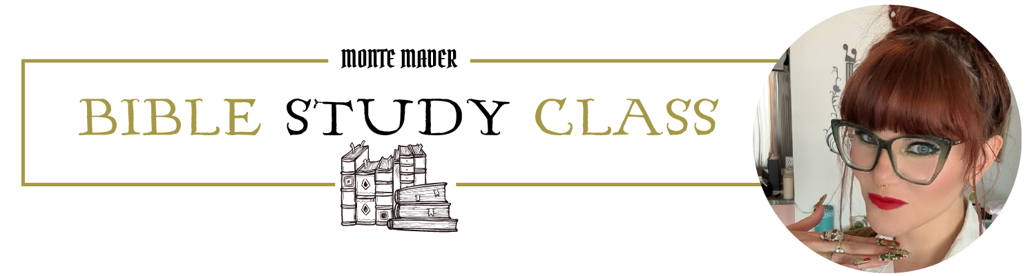 Bible Study Class banner with Monte. 