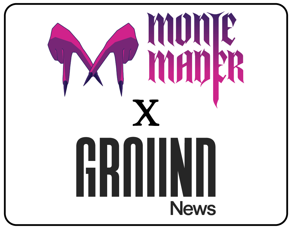 Rounded square button for Monte Mader and Ground News collab.
