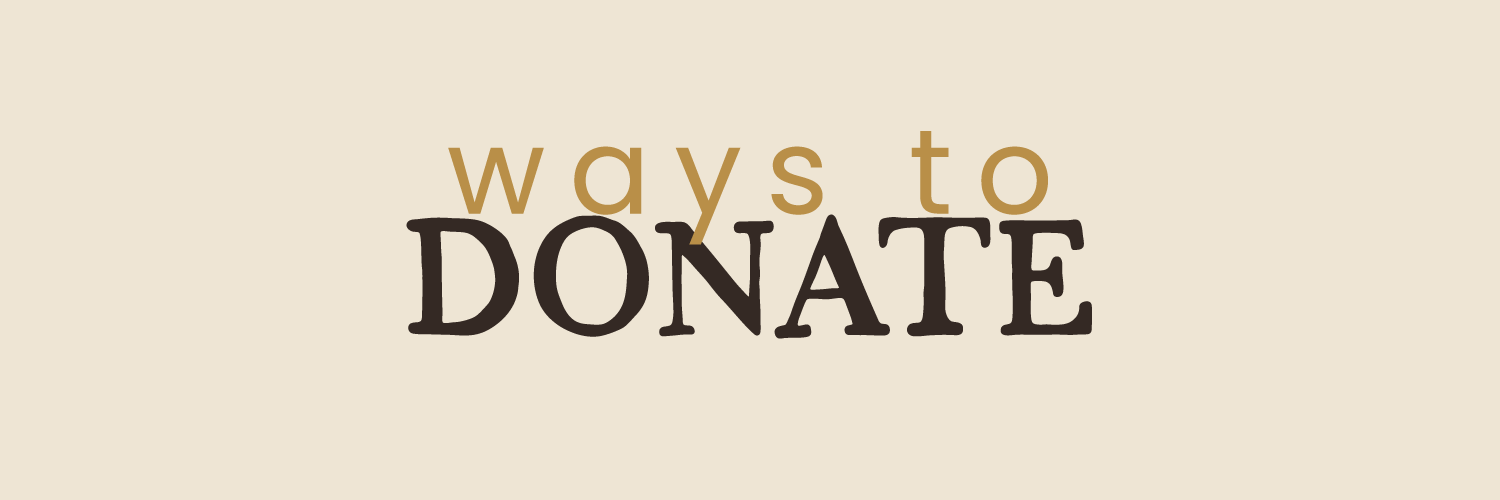 Ways to Donate simple text header